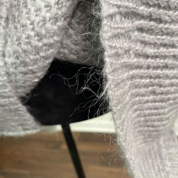 Sundance Catalog Women’s Gray Knit Mohair Wool Open Front Cardigan Sweater Sz S - Picture 7 of 7